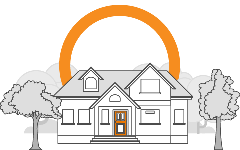 Illustration of an EarthLink customer's home.